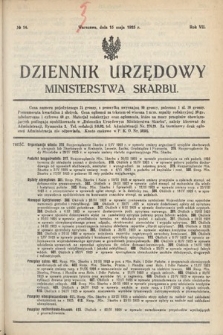 Dziennik Urzędowy Ministerstwa Skarbu. 1925, nr 14