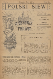 Polski Siew : w obronie prawdy. R. 11, 1917, nr 2