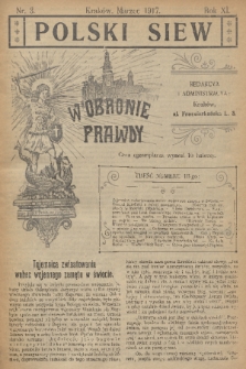 Polski Siew : w obronie prawdy. R. 11, 1917, nr 3