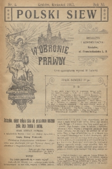 Polski Siew : w obronie prawdy. R. 11, 1917, nr 4