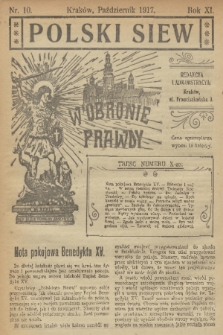 Polski Siew : w obronie prawdy. R. 11, 1917, nr 10