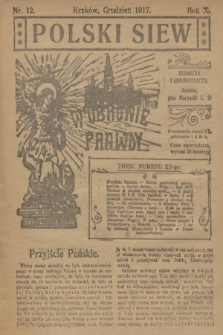 Polski Siew : w obronie prawdy. R. 11, 1917, nr 12
