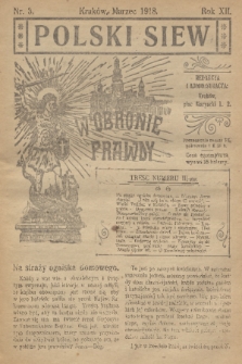 Polski Siew : w obronie prawdy. R. 12, 1918, nr 3