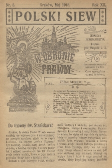 Polski Siew : w obronie prawdy. R. 12, 1918, nr 5