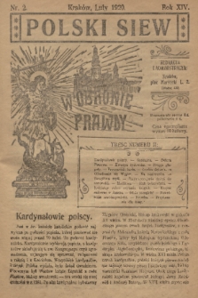 Polski Siew : w obronie prawdy. R. 14, 1920, nr 2