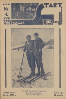 Start : dwutygodnik ilustrowany poświęcony wych. fiz. kob., sportom, hygienie. R. 3, 1929, nr 4