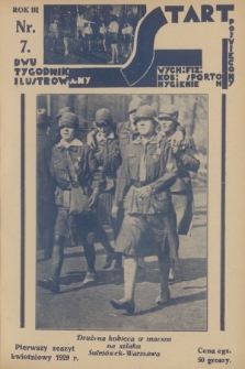 Start : dwutygodnik ilustrowany poświęcony wych. fiz. kob., sportom, hygienie. R. 3, 1929, nr 7