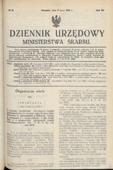 Dziennik Urzędowy Ministerstwa Skarbu. 1925, nr 20