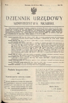 Dziennik Urzędowy Ministerstwa Skarbu. 1925, nr 21