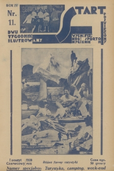 Start : dwutygodnik ilustrowany poświęcony wych. fiz. kob., sportom, hygienie. R. 4, 1930, nr 11