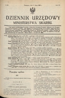 Dziennik Urzędowy Ministerstwa Skarbu. 1925, nr 22