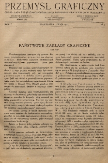 Przemysł Graficzny : organ Rady Połączonych Organizacji Przemysłu Graficznego w Warszawie. R. 1, 1924, nr 5