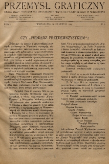 Przemysł Graficzny : organ Rady Połączonych Organizacji Przemysłu Graficznego w Warszawie. R. 1, 1924, nr 8