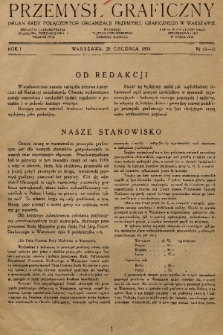 Przemysł Graficzny : organ Rady Połączonych Organizacji Przemysłu Graficznego w Warszawie. R. 1, 1924, nr 10-12