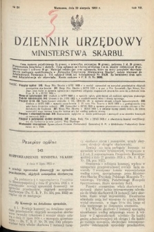 Dziennik Urzędowy Ministerstwa Skarbu. 1925, nr 24