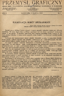 Przemysł Graficzny : organ Rady Połączonych Organizacji Przemysłu Graficznego w Warszawie. R. 2, 1925, nr 5