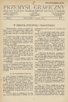 Przemysł Graficzny : organ Rady Połączonych Organizacji Przemysłu Graficznego w Warszawie. R. 3, 1926, nr 5