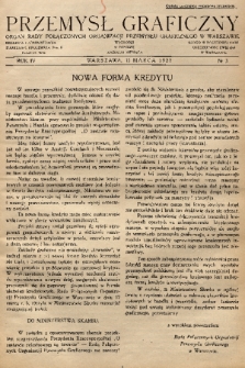 Przemysł Graficzny : organ Rady Połączonych Organizacji Przemysłu Graficznego w Warszawie. R. 4, 1927, nr 3