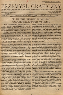 Przemysł Graficzny : organ Rady Połączonych Organizacji Przemysłu Graficznego w Warszawie. R. 4, 1927, nr 6-7