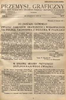 Przemysł Graficzny : organ Rady Połączonych Organizacji Przemysłu Graficznego w Warszawie. R. 4, 1927, nr 8