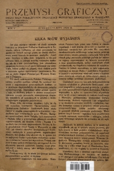 Przemysł Graficzny : organ Rady Połączonych Organizacji Przemysłu Graficznego w Warszawie. R. 5, 1928, nr 1-2