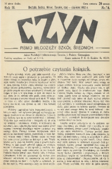 Czyn : pismo młodzieży szkół średnich. R. 3, 1933, nr 8