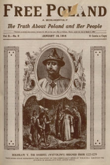 Free Poland : the truth about Poland and her people. Vol.2, 1916, No. 9