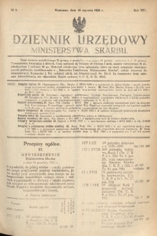 Dziennik Urzędowy Ministerstwa Skarbu. 1926, nr 3