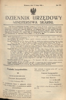 Dziennik Urzędowy Ministerstwa Skarbu. 1926, nr 4