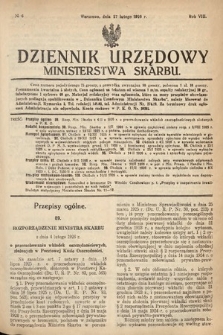Dziennik Urzędowy Ministerstwa Skarbu. 1926, nr 6