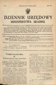 Dziennik Urzędowy Ministerstwa Skarbu. 1926, nr 10