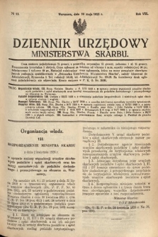 Dziennik Urzędowy Ministerstwa Skarbu. 1926, nr 13