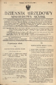 Dziennik Urzędowy Ministerstwa Skarbu. 1926, nr 16
