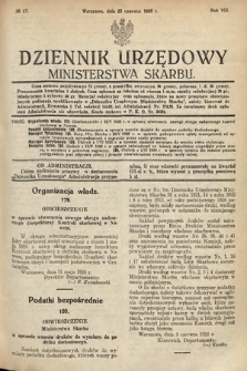 Dziennik Urzędowy Ministerstwa Skarbu. 1926, nr 17
