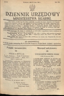 Dziennik Urzędowy Ministerstwa Skarbu. 1926, nr 19