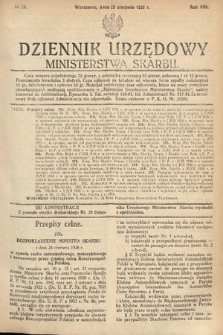 Dziennik Urzędowy Ministerstwa Skarbu. 1926, nr 20
