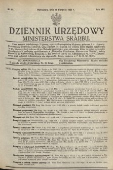 Dziennik Urzędowy Ministerstwa Skarbu. 1926, nr 21