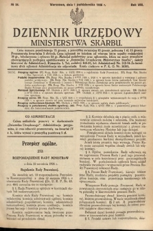 Dziennik Urzędowy Ministerstwa Skarbu. 1926, nr 24
