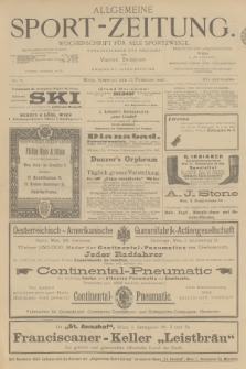 Allgemeine Sport-Zeitung : Wochenschrift für alle Sportzweige. Jg.16, 1895, No. 7