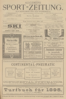 Allgemeine Sport-Zeitung : Wochenschrift für alle Sportzweige. Jg.16, 1895, No. 10