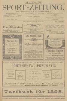 Allgemeine Sport-Zeitung : Wochenschrift für alle Sportzweige. Jg.16, 1895, No. 11