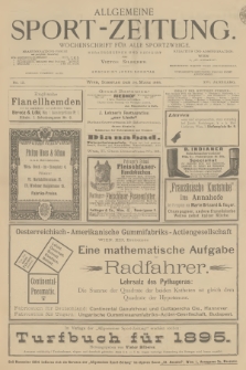 Allgemeine Sport-Zeitung : Wochenschrift für alle Sportzweige. Jg.16, 1895, No. 12