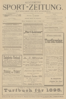 Allgemeine Sport-Zeitung : Wochenschrift für alle Sportzweige. Jg.16, 1895, No. 16