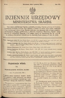 Dziennik Urzędowy Ministerstwa Skarbu. 1926, nr 31