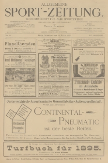 Allgemeine Sport-Zeitung : Wochenschrift für alle Sportzweige. Jg.16, 1895, No. 19