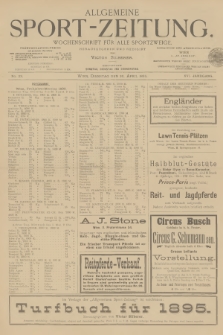 Allgemeine Sport-Zeitung : Wochenschrift für alle Sportzweige. Jg.16, 1895, No. 23