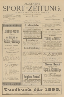 Allgemeine Sport-Zeitung : Wochenschrift für alle Sportzweige. Jg.16, 1895, No. 24