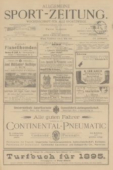 Allgemeine Sport-Zeitung : Wochenschrift für alle Sportzweige. Jg.16, 1895, No. 25
