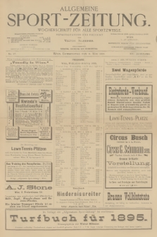 Allgemeine Sport-Zeitung : Wochenschrift für alle Sportzweige. Jg.16, 1895, No. 27