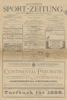 Allgemeine Sport-Zeitung : Wochenschrift für alle Sportzweige. Jg.16, 1895, No. 28